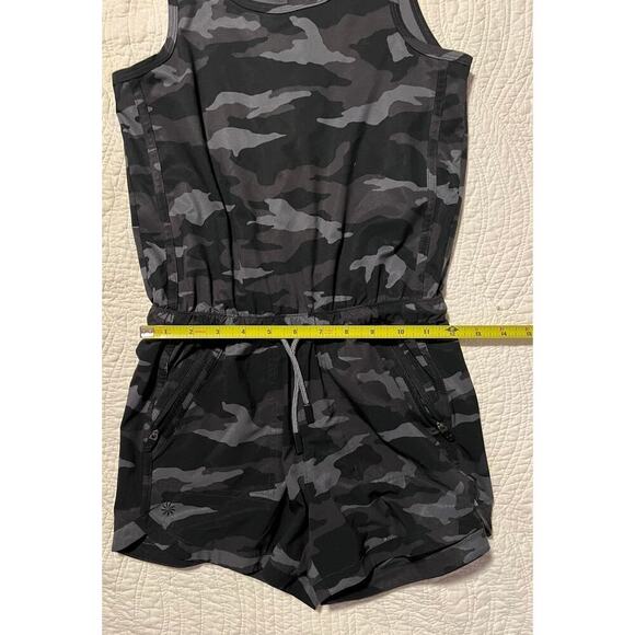 Athleta romper black, and gray camo print - Picture 4 of 5